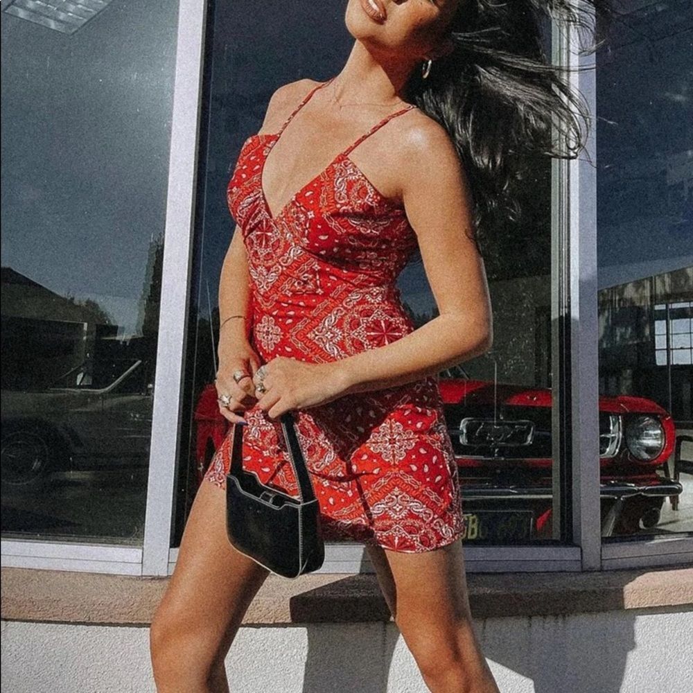 NWT jagger & stone red paisley dress